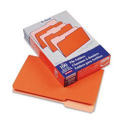 Esselte Pendaflex Corp. File Folders, Recycled, 2 Tone Orange, Legal Size, Top Tab, 1/3 Cut, 100/Box