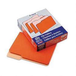 Esselte Pendaflex Corp. File Folders, Recycled, 2 Tone Orange, Letter Size, Top Tab, 1/3 Cut, 100/Box