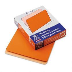 Esselte Pendaflex Corp. File Folders, Recycled, 2 Tone Orange, Letter, Top Tab, Straight Cut, 100/Box