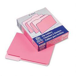 Esselte Pendaflex Corp. File Folders, Recycled, 2 Tone Pink, Letter Size, Top Tab, 1/3 Cut, 100/Box