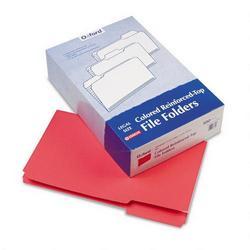 Esselte Pendaflex Corp. File Folders, Recycled, 2 Tone Red, Legal Size, Top Tab, 1/3 Cut, 100/Box