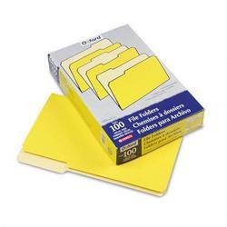 Esselte Pendaflex Corp. File Folders, Recycled, 2 Tone Yellow, Legal Size, Top Tab, 1/3 Cut, 100/Box