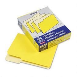 Esselte Pendaflex Corp. File Folders, Recycled, 2 Tone Yellow, Letter Size, Top Tab, 1/3 Cut, 100/Box
