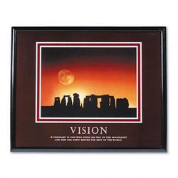 Advantus Corporation Framed Vision Stonehenge Motivational Print, 30w x 24h, Black Frame
