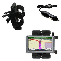 Gomadic Garmin Nuvi 200 Auto Vent Holder with Car Charger - Uses TipExchange