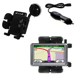 Gomadic Garmin Nuvi 200 Auto Windshield Holder with Car Charger - Uses TipExchange