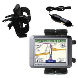 Gomadic Garmin Nuvi 260 Auto Vent Holder with Car Charger - Uses TipExchange