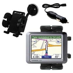 Gomadic Garmin Nuvi 260 Auto Windshield Holder with Car Charger - Uses TipExchange