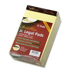Ampad/Divi Of American Pd & Ppr Gold Fibre® 16# Watermarked Canary Jr. Legal Ruled 5 x 8 50 Sheet Pads, Dozen