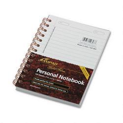 Ampad/Divi Of American Pd & Ppr Gold Fibre® 7x5 Double Wire Personal 130 Sheet Pocket Notebook, Burgundy Marble