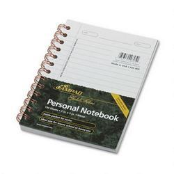 Ampad/Divi Of American Pd & Ppr Gold Fibre® 7x5 Double Wire Personal 130 Sheet Pocket Notebook, Green Marble
