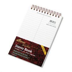 Ampad/Divi Of American Pd & Ppr Gold Fibre® Top Bound Gregg Ruled Steno Book, 144 6x9 Sheets/Bk, Burgundy Marble