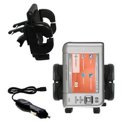 Gomadic HP iPAQ rx4200 Auto Vent Holder with Car Charger - Uses TipExchange