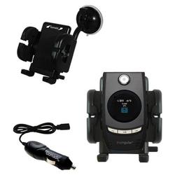 Gomadic HTC 3100 Auto Windshield Holder with Car Charger - Uses TipExchange