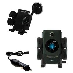 Gomadic HTC 3125 Auto Windshield Holder with Car Charger - Uses TipExchange