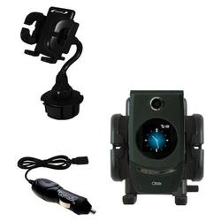 Gomadic HTC 8500 Auto Cup Holder with Car Charger - Uses TipExchange