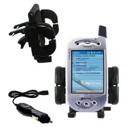 Gomadic HTC Falcon Auto Vent Holder with Car Charger - Uses TipExchange
