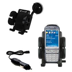 Gomadic HTC Faraday Auto Windshield Holder with Car Charger - Uses TipExchange