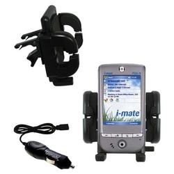 Gomadic HTC Galaxy Auto Vent Holder with Car Charger - Uses TipExchange