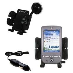 Gomadic HTC Galaxy Auto Windshield Holder with Car Charger - Uses TipExchange