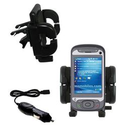 Gomadic HTC Hermes Auto Vent Holder with Car Charger - Uses TipExchange