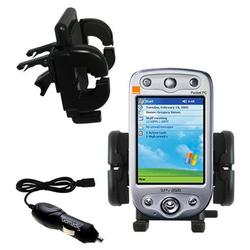 Gomadic HTC Himalaya Auto Vent Holder with Car Charger - Uses TipExchange