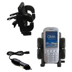 Gomadic HTC Hurricane Auto Vent Holder with Car Charger - Uses TipExchange