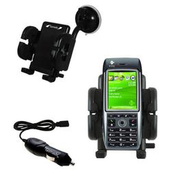 Gomadic HTC MTeoR Auto Windshield Holder with Car Charger - Uses TipExchange