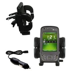 Gomadic HTC P4550 Auto Vent Holder with Car Charger - Uses TipExchange