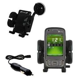 Gomadic HTC P4550 Auto Windshield Holder with Car Charger - Uses TipExchange