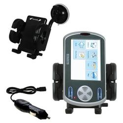 Gomadic HTC PANDA Auto Windshield Holder with Car Charger - Uses TipExchange