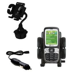 Gomadic HTC S310 Auto Cup Holder with Car Charger - Uses TipExchange
