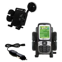 Gomadic HTC S310 Auto Windshield Holder with Car Charger - Uses TipExchange