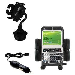 Gomadic HTC S620 Auto Cup Holder with Car Charger - Uses TipExchange