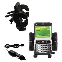 Gomadic HTC S620 Auto Vent Holder with Car Charger - Uses TipExchange