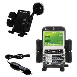 Gomadic HTC S620 Auto Windshield Holder with Car Charger - Uses TipExchange