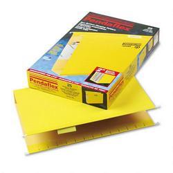 Esselte Pendaflex Corp. Hanging Box Bottom Folder with InfoPocket, Yellow, Legal, 2 Cap., 25/Box