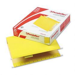 Esselte Pendaflex Corp. Hanging Box Bottom Folder with InfoPocket, Yellow, Letter, 2 Cap., 25/Box