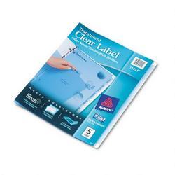 Avery-Dennison Index Maker® Translucent Dividers with Clear Tab Labels, 5 Tab, Blue, Set