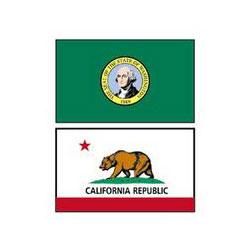 Advantus Corporation Indoor/Outdoor Mail In State Flags, Oregon & Washington State, 5 ft. x 3 ft.