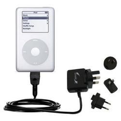 Gomadic International Wall / AC Charger for the Apple iPod 4G 40GB - Brand w/ TipExchange Technology