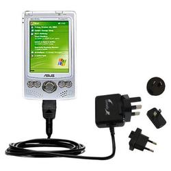 Gomadic International Wall / AC Charger for the Asus MyPal A620 - Brand w/ TipExchange Technology