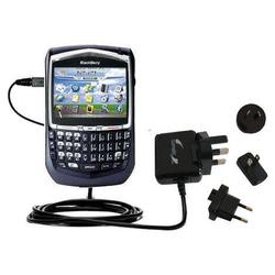 Gomadic International Wall / AC Charger for the Blackberry 8700g - Brand w/ TipExchange Technology