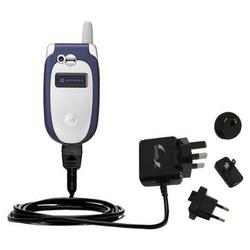 Gomadic International Wall / AC Charger for the Cingular V551 - Brand w/ TipExchange Technology