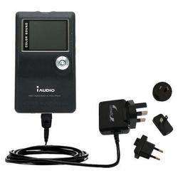 Gomadic International Wall / AC Charger for the Cowon iAudio X5 - Brand w/ TipExchange Technology