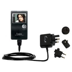 Gomadic International Wall / AC Charger for the Cowon iAudio X5L - Brand w/ TipExchange Technology