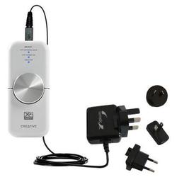 Gomadic International Wall / AC Charger for the Creative xMod - Brand w/ TipExchange Technology