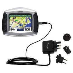 Gomadic International Wall / AC Charger for the Garmin Zumo 400 - Brand w/ TipExchange Technology