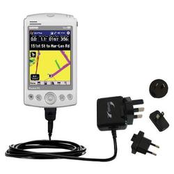 Gomadic International Wall / AC Charger for the Garmin iQue M3 - Brand w/ TipExchange Technology