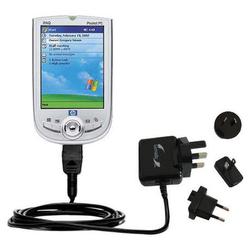 Gomadic International Wall / AC Charger for the HP iPAQ h1910 - Brand w/ TipExchange Technology